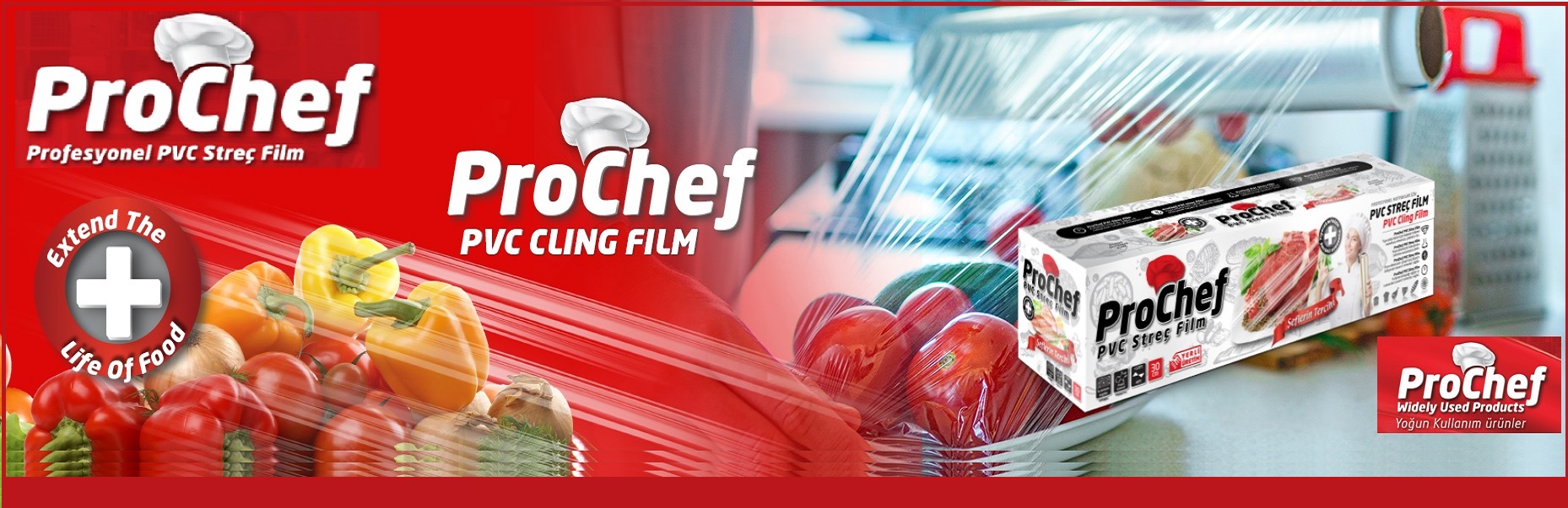 Prochef Gıda Streç, Prochef Endüstriyel Streç, Prochef Gıda Streci, ProChef Pvc Streç