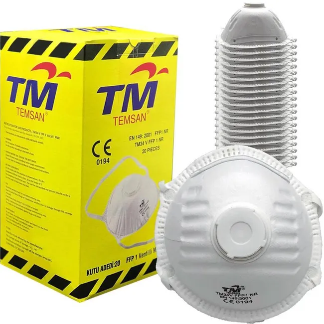 Teo Toz Maskesi Ffp2 Ventilli - Konik Tip