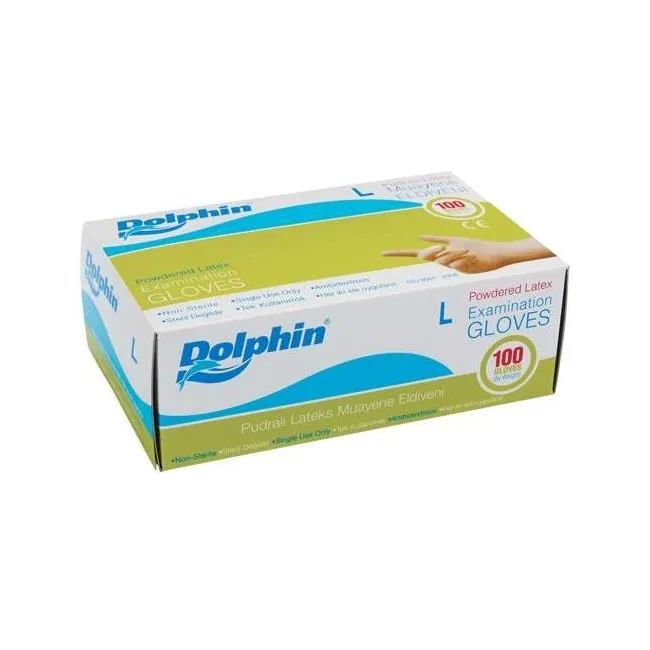 DOLPHİN LATEKS MUAYENE ELDİVENİ PUDRALI