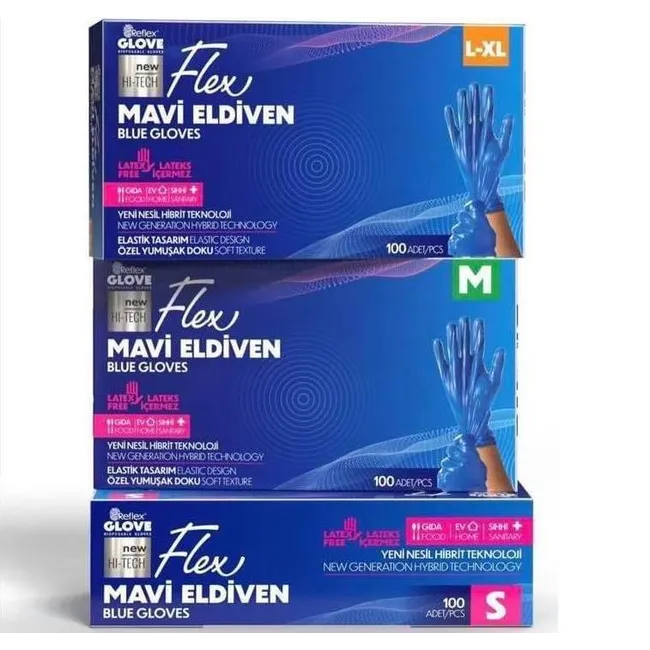 Flex Tpe Hibrit Eldiven Mavi