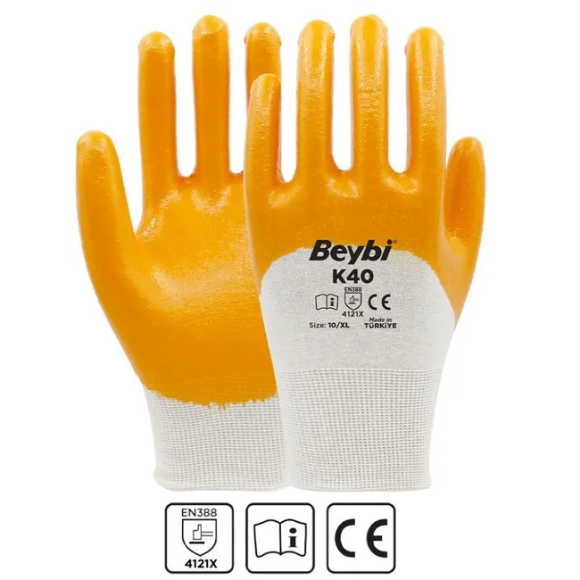 BEYBİ K40 NİTRİL ELDİVEN KALIN KAPLAMA