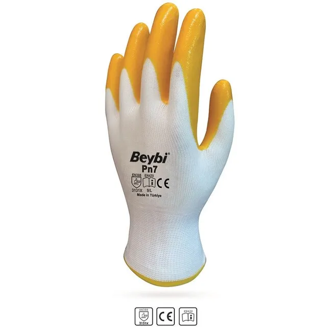 Beybi Pn7 Nitril Eldiven Sarı