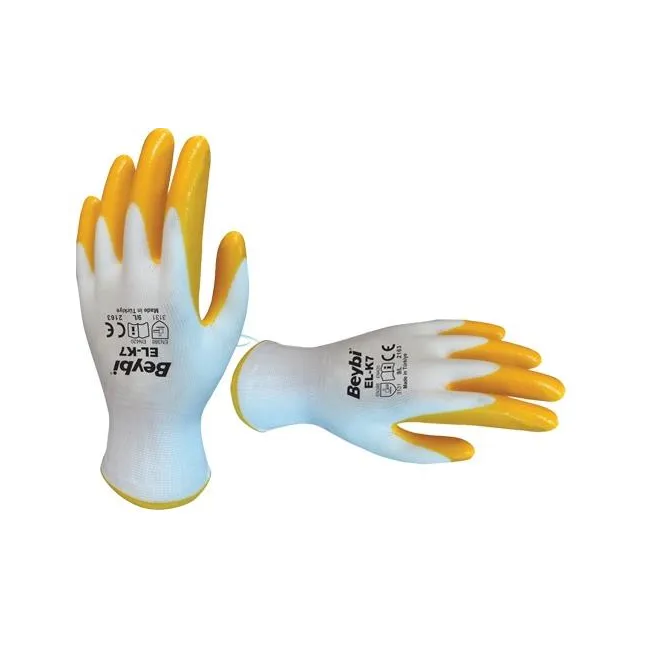 Beybi Pn7 Nitril Eldiven Sarı