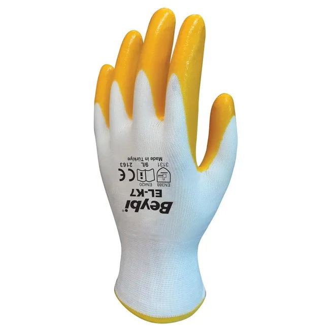 Beybi Pn7 Nitril Eldiven Sarı
