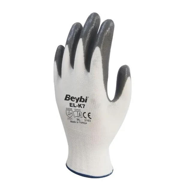 Beybi Pn72 Nitril Eldiven Gri