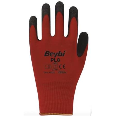 Beybi Pl-8 Polyester Örme Lateks Eldiven