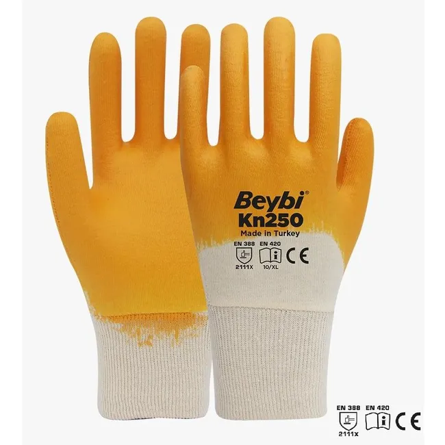 Beybi Kn250 Sarı Nitril Eldiven