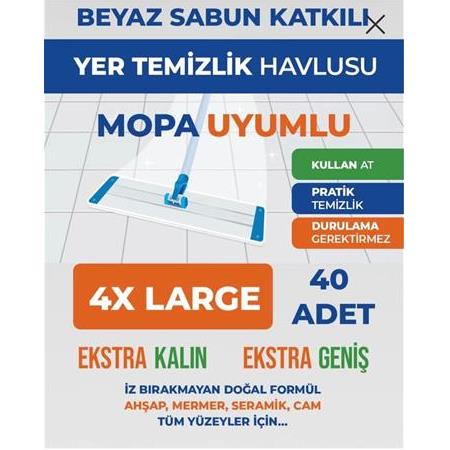 Nitrex Mopa Uyumlu Yer Temizlik Havlusu 4xl 40 Yaprak