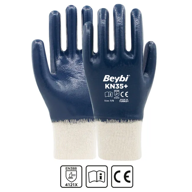 Beybi Kn35+ Plus Tam Kaplı Pamuk Nitril Eldiven