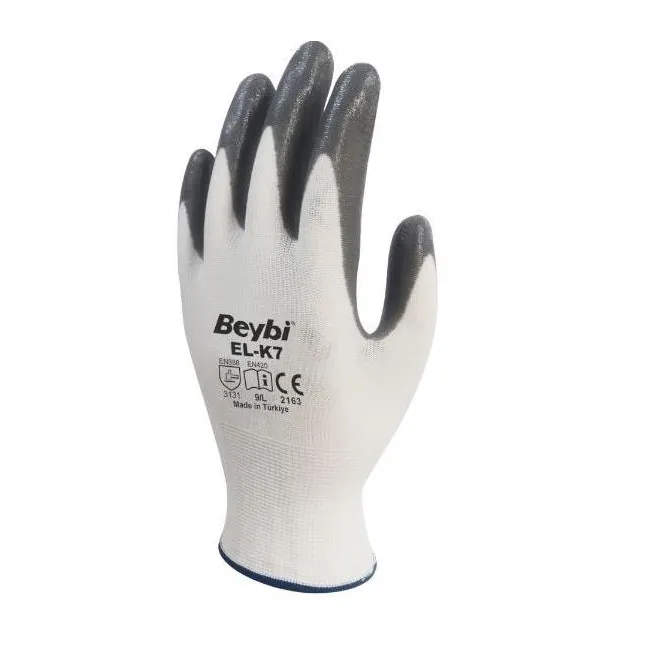 Beybi El-k7 Nitril Eldiven - Gri Pn-72