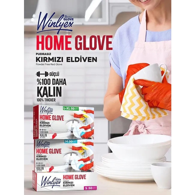 Winlyex Kırmızı Tpe Eldiven